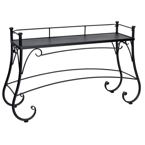 Solid Top Iron Console Table by Woodard - Image 2